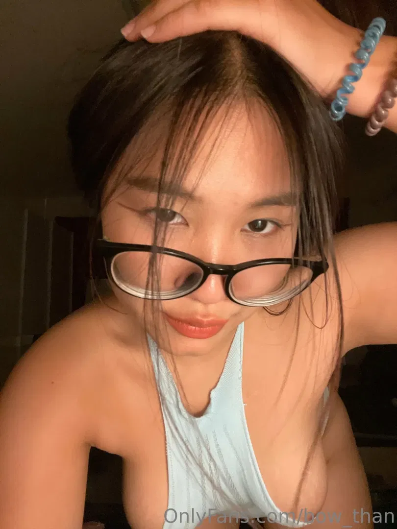 Her chest partially visible